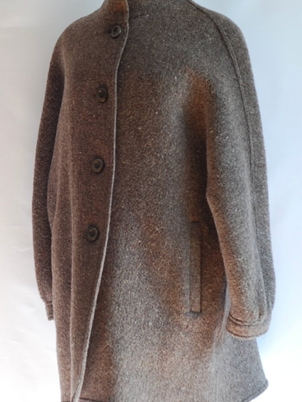 Weinberg Paris 1970's 85% Wool Swing Style Coat - France